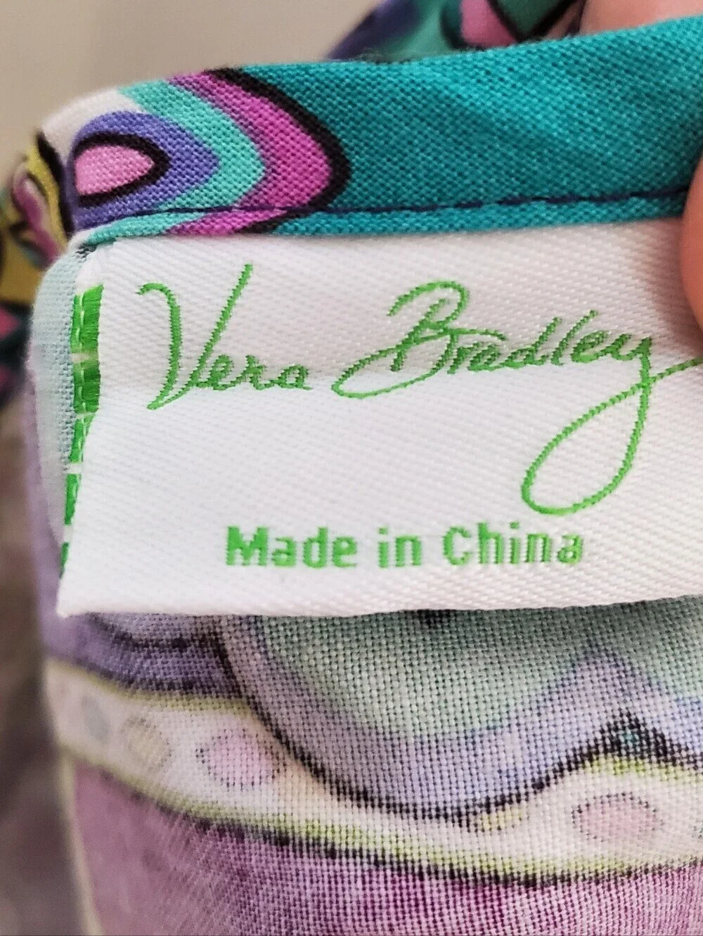 Vera Bradley cotton apron in the retired Heather paisley pattern